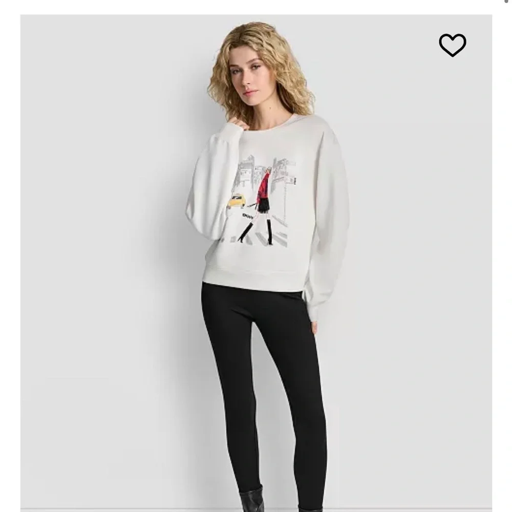 DKNY womens crossing times square print sweatshirt NWT size XL - Picture 16 of 17